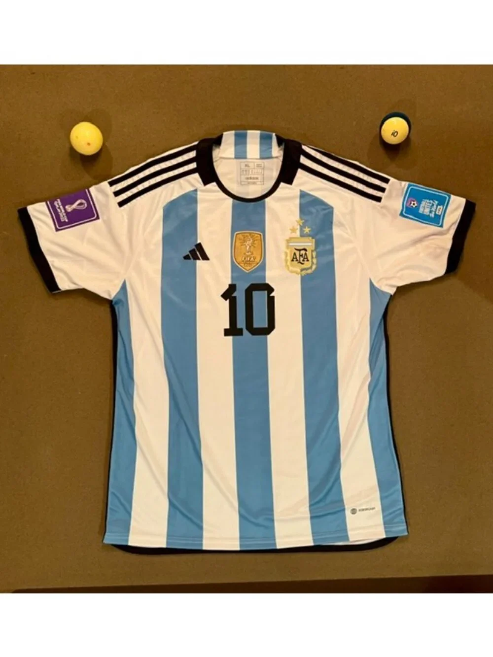 Authentic Messi Embroidered Adidas 2022 Champion Jersey Large